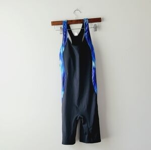 NWT Mycharmo one piece bathing suit in‎ colors blue and black size M